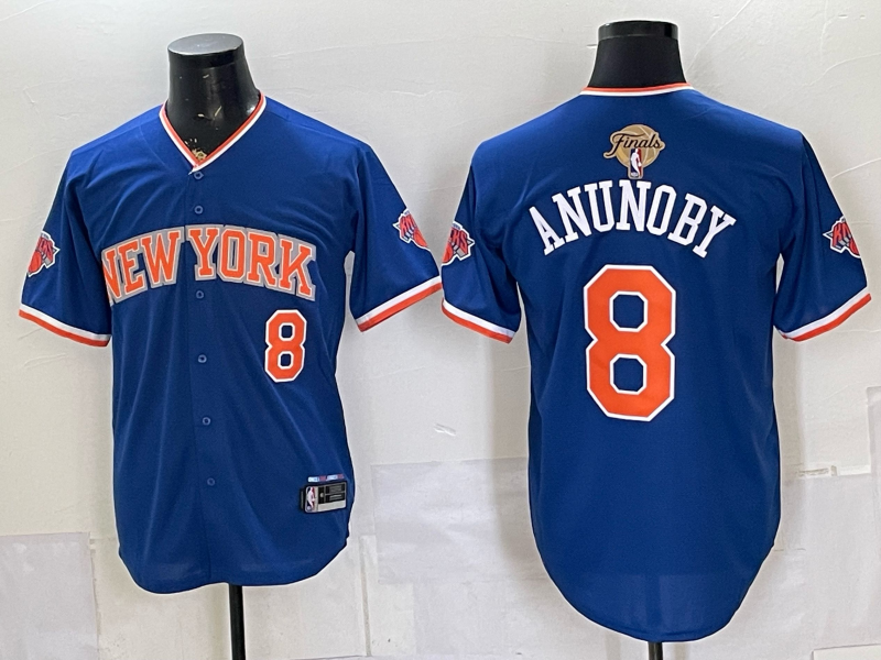 Men New York Knicks #8 Anunoby blue 2026 Nike NBA jersey 0625001